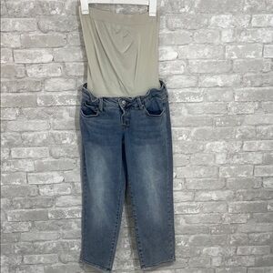 BLANQI Straight Leg Maternity Cropped Jeans
